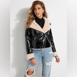 Guess | Claudia Faux Leather Jacket | Size Large